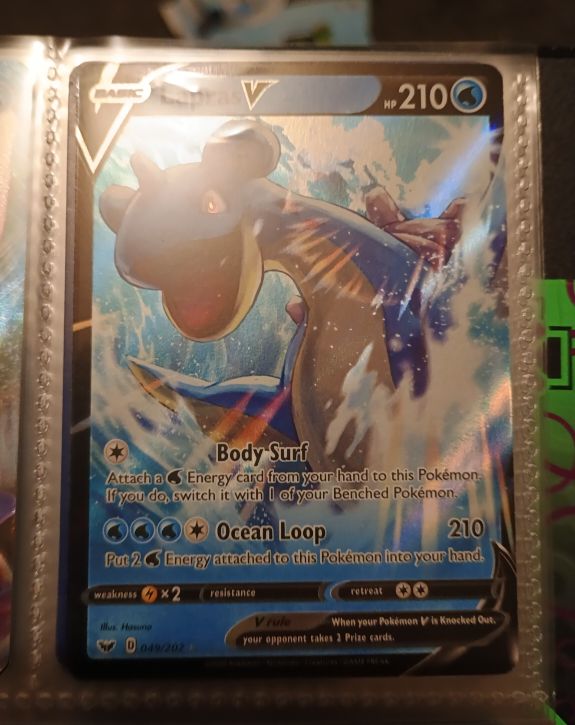 2020 Pokémon TCG Sword & Shield #049 Lapras V — front
