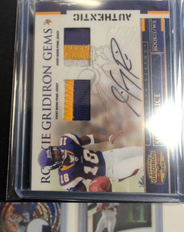 2007 Donruss Gridiron Gear #209 Sidney Rice Rookie Jerseys Prime Autograph — front