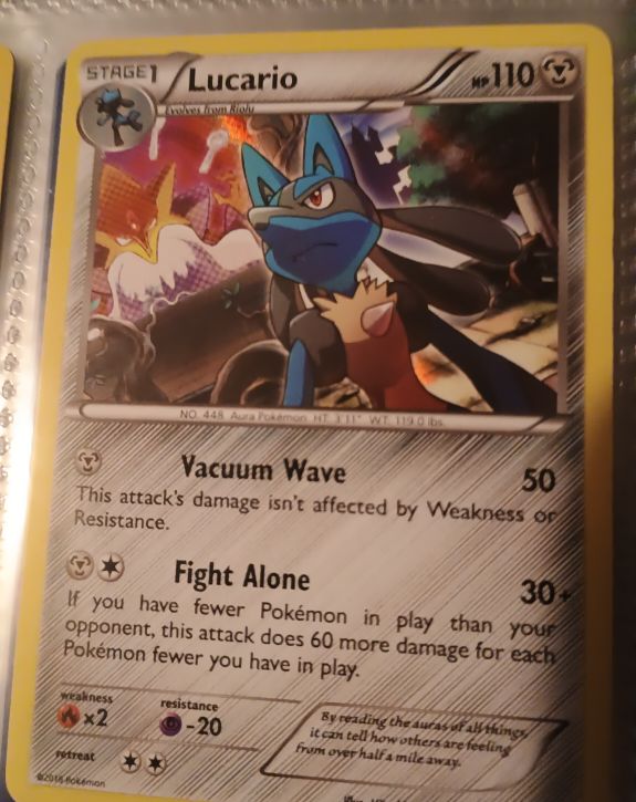 2016 Pokémon XY Fates Collide #63 Lucario — front