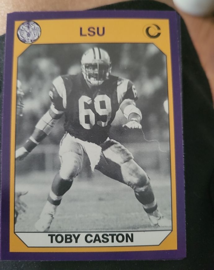 1990 Collegiate Collection LSU Tigers #49 Toby Caston — front