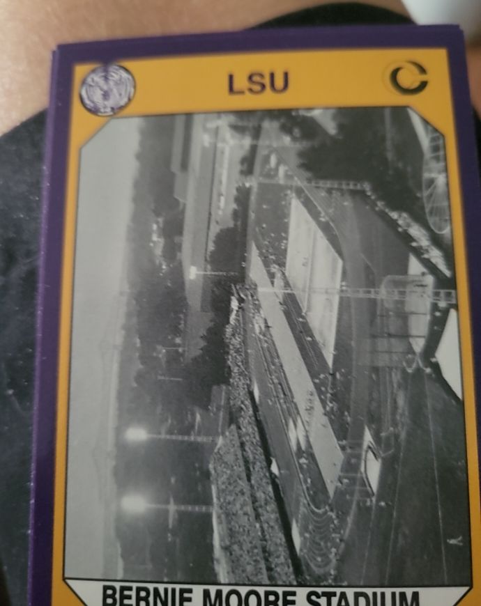 1990 Collegiate Collection LSU Tigers #48 Bernie Moore Stadium — front