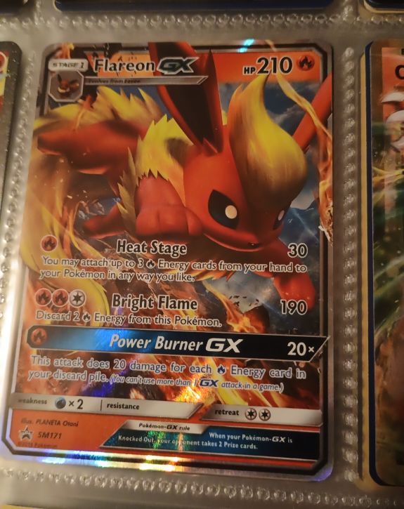 2017 Pokémon Sun & Moon Black Star Promo #SM171 Flareon GX — front