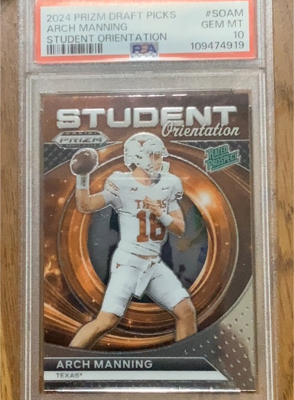 2024 Panini Prizm Draft Picks #SOAM Arch Manning Student Orientation — front