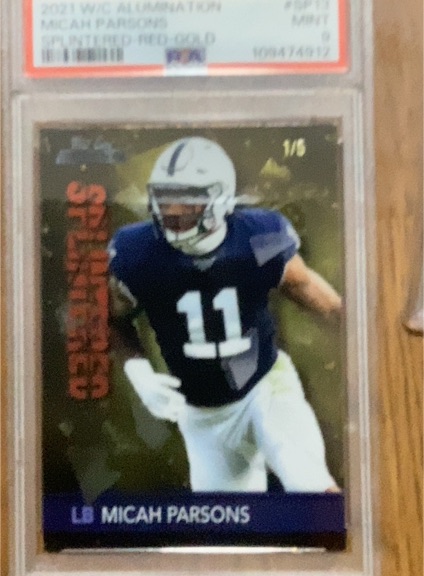 2021 Wild Card Alumination #SP-13 Micah Parsons Splintered Red-Gold — front