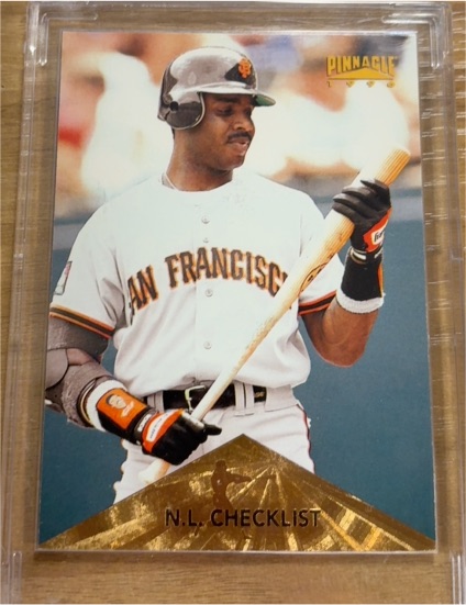 1996 Pinnacle #199 Barry Bonds — front