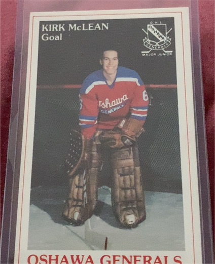 1990-91 Oshawa Generals Kirk McLean — front