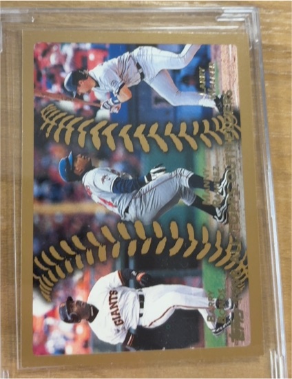 1999 Topps #455 All-Topps Outfielders Barry Bonds Manny Ramirez Larry Walker — front