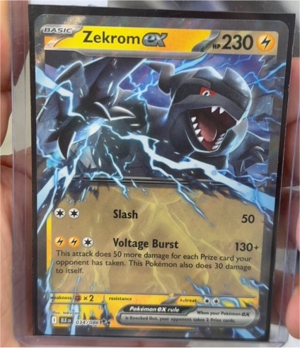 2022 Pokémon Scarlet & Violet Black Bolt #034 Zekrom ex — front