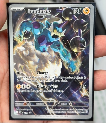 2025 Pokemon Scarlet & Violet #209 Thundurus Black Bolt Black Star Promo — front