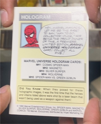 1990 Impel Marvel Universe Hologram #MH1 Spider-Man — front