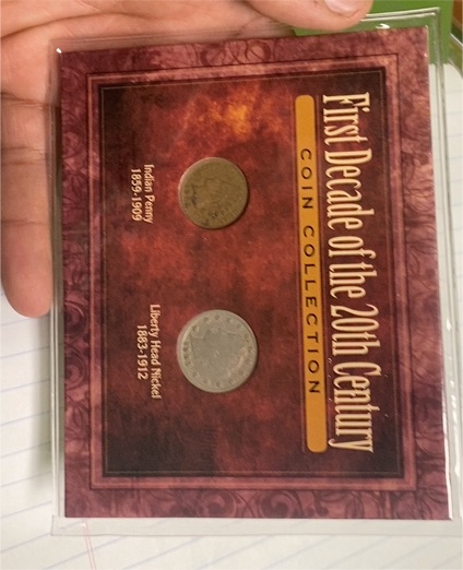 First Decade of the 20th Century Coin Collection Indian Penny and Liberty Head Nickel Set — front