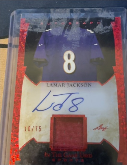 2022 Leaf In The Game Used #7/75 Lamar Jackson — front