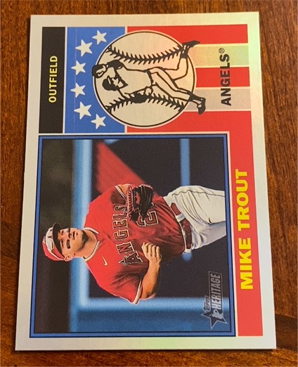 2025 Topps Heritage 1976 Player Icons #76PI-12 Mike Trout — front