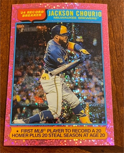 2025 Topps Heritage #5 Jackson Chourio — front