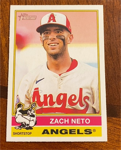 2025 Topps Heritage #396 Zach Neto — front