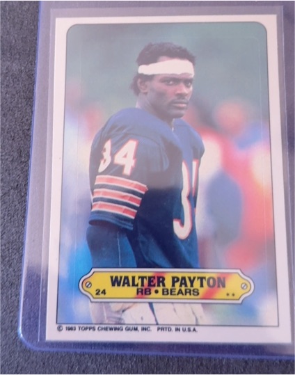 1983 Topps Sticker #24 Walter Payton — front