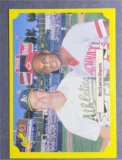 1987 Classic Update Yellow #NNO Mark McGwire / Eric Davis — front