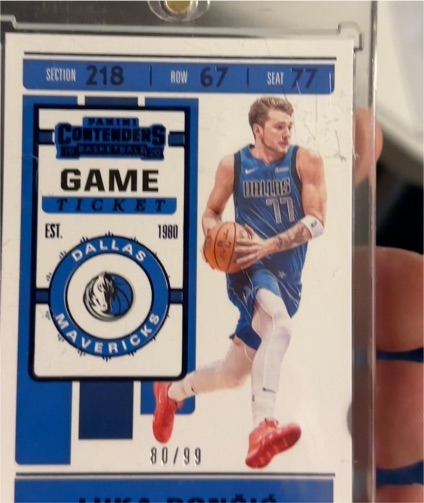 2019-20 Panini Contenders #73 Luka Doncic Dallas Mavericks — front