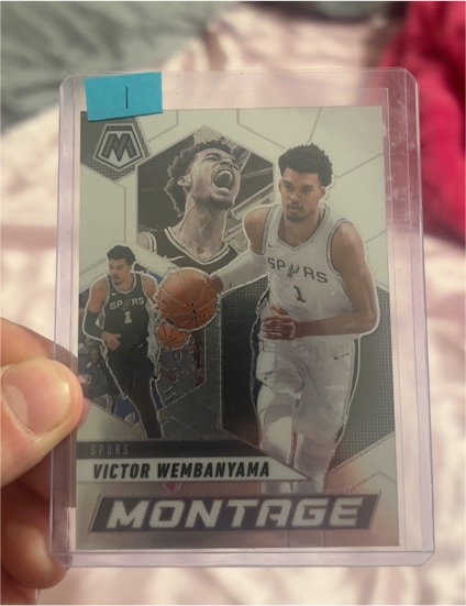 2024-25 Panini Mosaic #25 Victor Wembanyama Montage Spurs — front