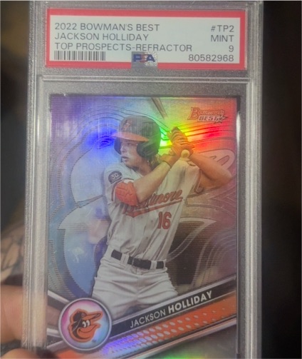 2022 Bowman's Best #TP2 Jackson Holliday Top Prospects Refractor — front