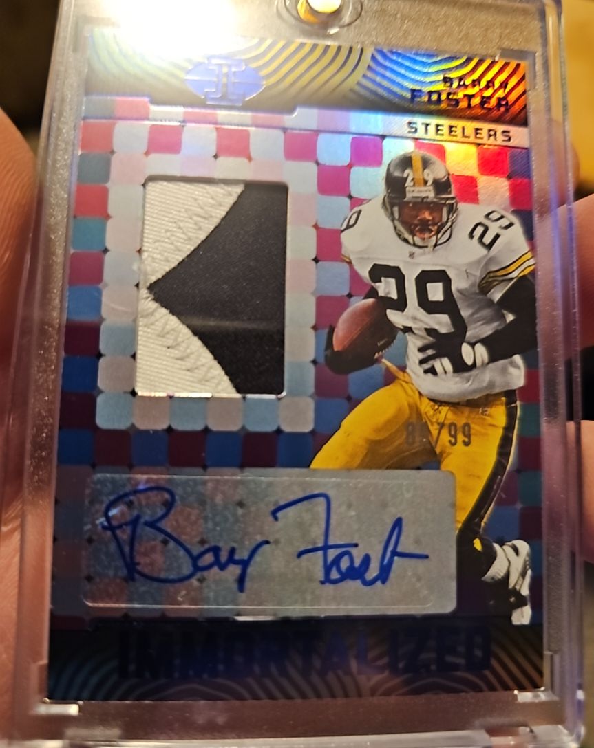 2024 Panini Illusions Immortalized Jersey Autographs Barry Foster #48/99 — front