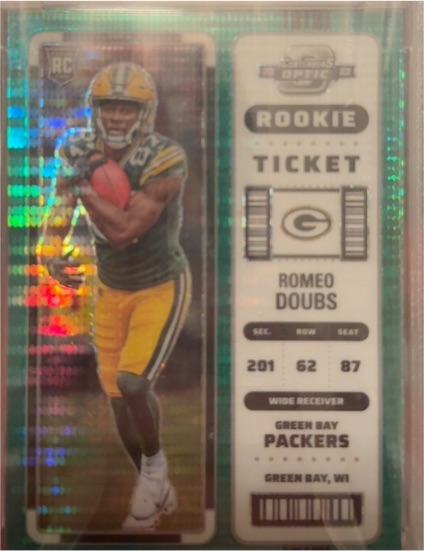 2022 Panini Contenders Optic #89 Romeo Doubs Rookie Ticket — front