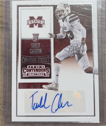 2016 Panini Contenders Draft Picks #277 Taveze Calhoun — front