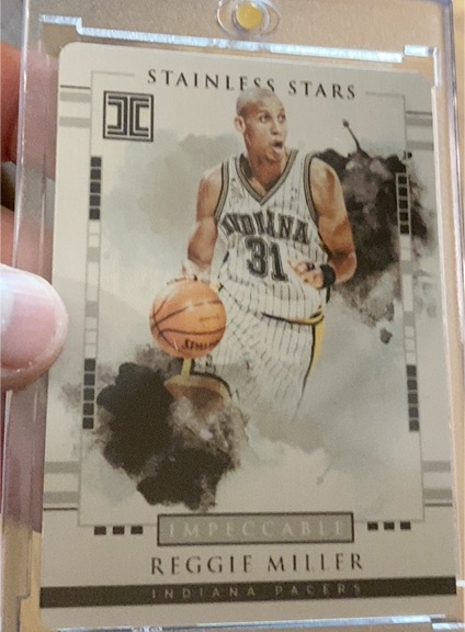 2017-18 Panini Impeccable Stainless Stars #SS-RM Reggie Miller — front