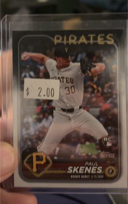 2024 Topps Chrome Update #USC27 Paul Skenes Base Chrome Rookie Debut — front