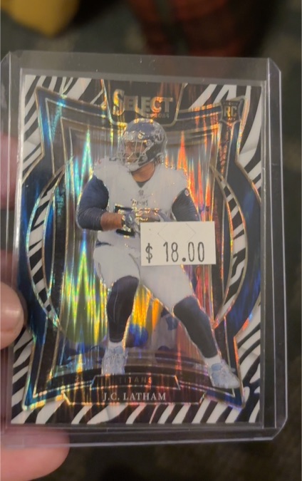 2024 Panini Select Zebra Prizm #J.C. Latham — front