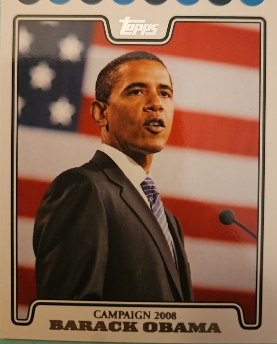 2008 Topps Campaign #CO8-BO Barack Obama — front