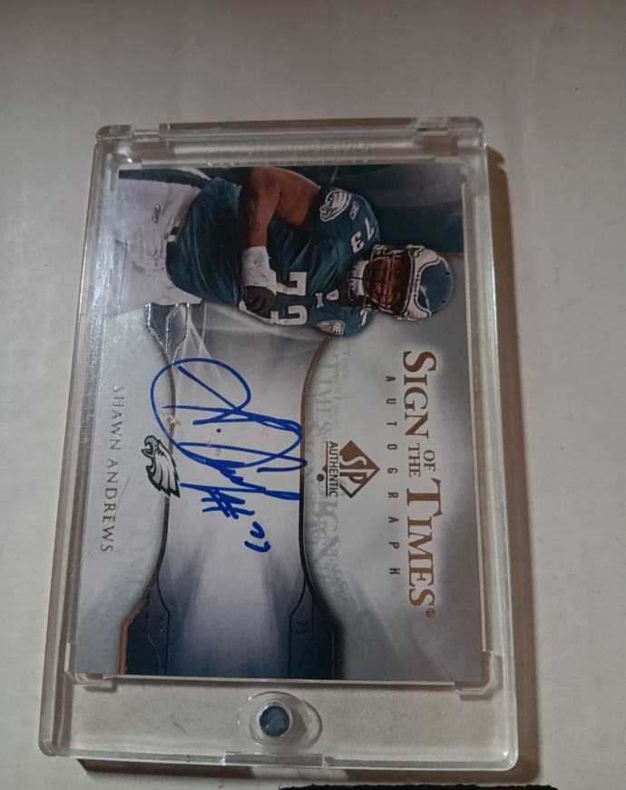 2009 Upper Deck SP Authentic Sign of the Times #ST-SA Shawn Andrews — front