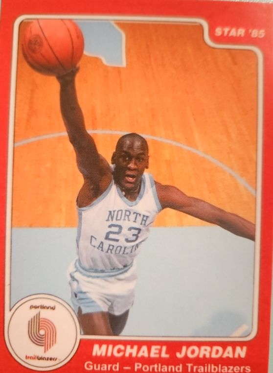 1985 Star # Michael Jordan Portland Trailblazers — front