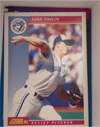 1992 Score #214 Mike Timlin — front