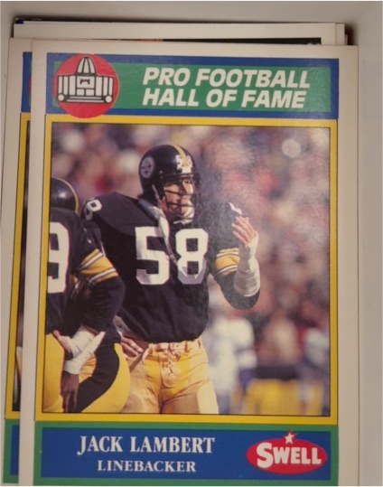 1990 Swell Pro Football Hall of Fame #58 Jack Lambert — front