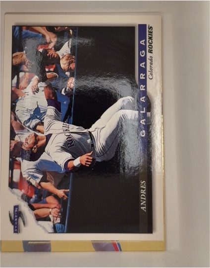 1996 Score #329 Andres Galarraga — front