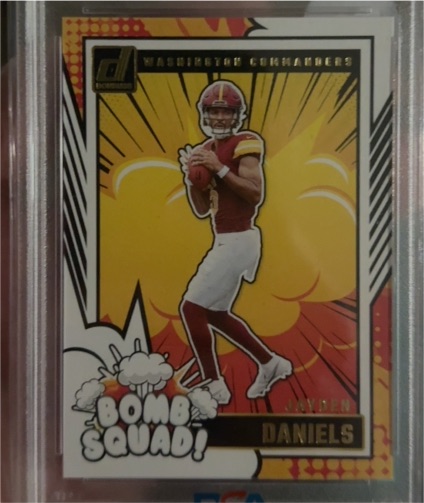2024 Panini Donruss #29 Jayden Daniels Bomb Squad Rookie Card — front
