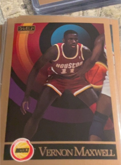 1990-91 SkyBox #109 Vernon Maxwell Houston Rockets — front