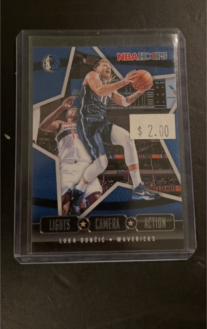 2020-21 Panini NBA Hoops #18 Luka Doncic Lights Camera Action — front