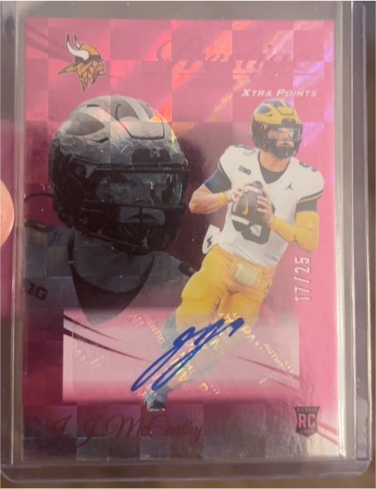 2024 Panini Prestige #246 Donovan McNabb Xtra Points Signatures Premium Pink — front