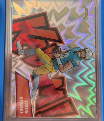 2023 Panini Absolute Kaboom! Horizontal #2 Justin Herbert — front