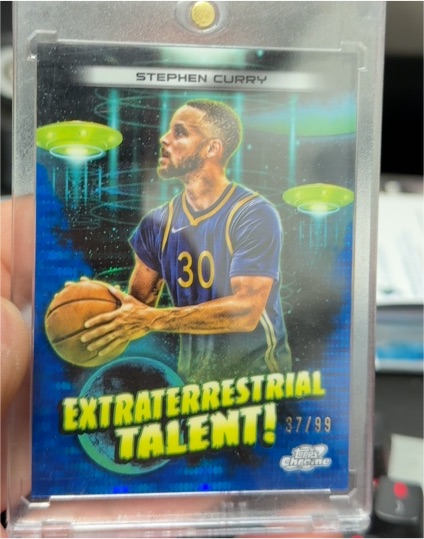 2023-24 Topps Chrome Cosmic #ET-13 Stephen Curry Extraterrestrial Talent — front