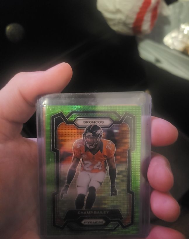 2023 Panini Prizm #91 Champ Bailey Neon Green Pulsar — front