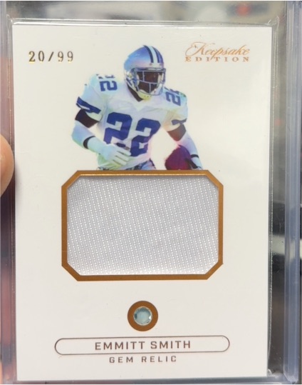 2024 Keepsake Sports Edition #20/99 Emmitt Smith Gem Relic — front