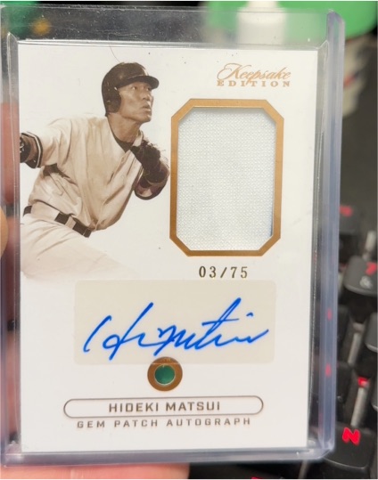 2024 Keepsake Edition Hideki Matsui Gem Patch Auto /75 — front