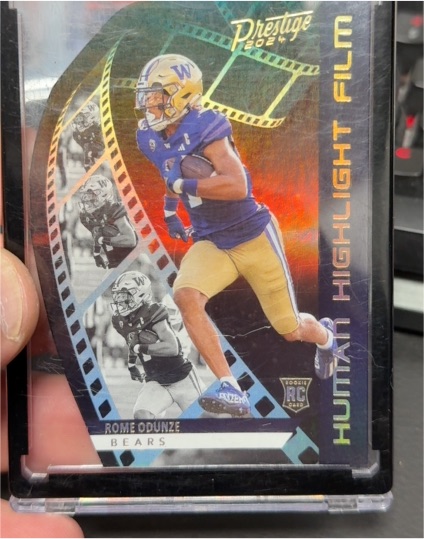 2024 Panini Prestige #9 Rome Odunze Human Highlight Film — front