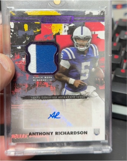 2023 Topps Composite Patch Auto #CPAV-AR Anthony Richardson — front