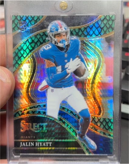 2023 Panini Select #263 Jalin Hyatt New York Giants Silver Prizm RC — front