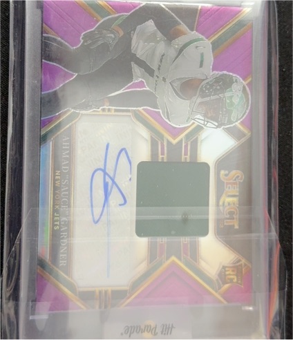 2022 Panini Select #RSM-AG Ahmad Gardner Rookie Patch Auto — front