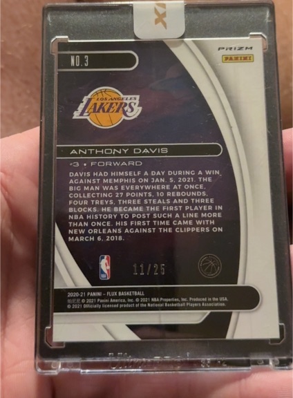 2020-21 Panini Flux #3 Anthony Davis — front